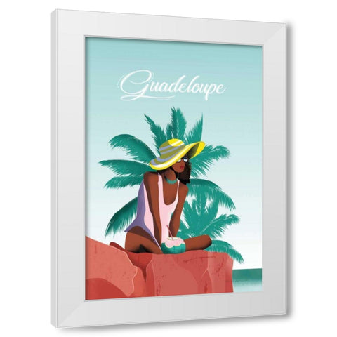 Guadalupe White Modern Wood Framed Art Print by Escalante, Omar