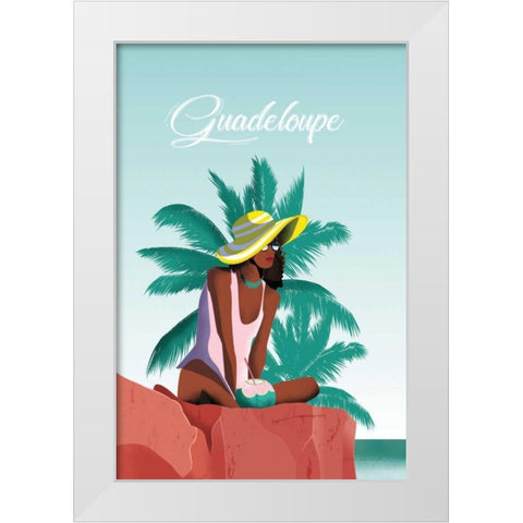 Guadalupe White Modern Wood Framed Art Print by Escalante, Omar