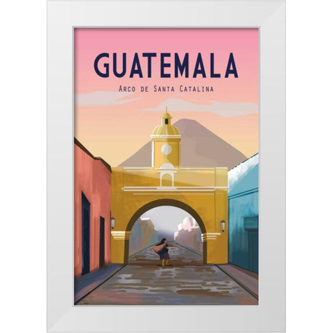 Guatemala White Modern Wood Framed Art Print by Escalante, Omar