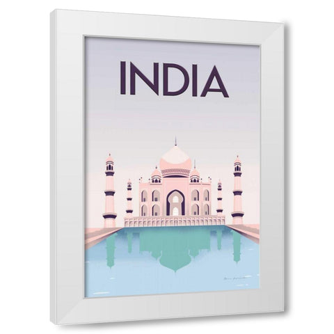 India White Modern Wood Framed Art Print by Escalante, Omar