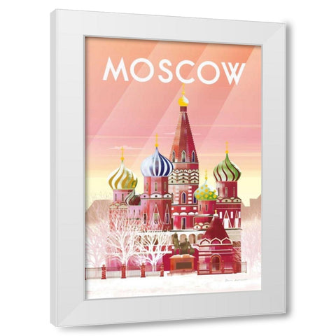 Moscow White Modern Wood Framed Art Print by Escalante, Omar