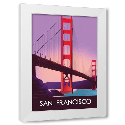 San Francisco I White Modern Wood Framed Art Print by Escalante, Omar