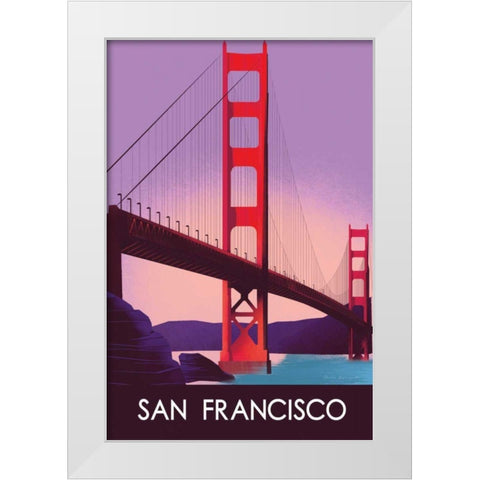 San Francisco I White Modern Wood Framed Art Print by Escalante, Omar