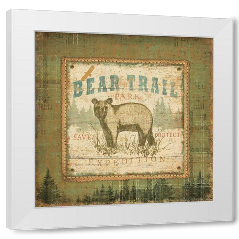 Outdoor Life III White Modern Wood Framed Art Print by Pela