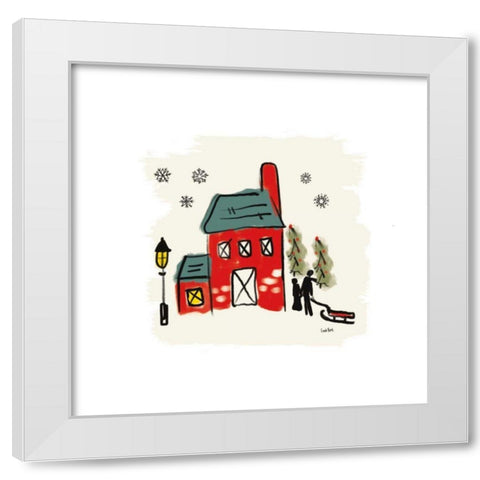 Winter Village IV White Modern Wood Framed Art Print by York, Leah