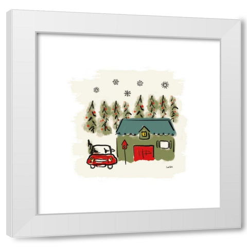 Winter Village V White Modern Wood Framed Art Print by York, Leah