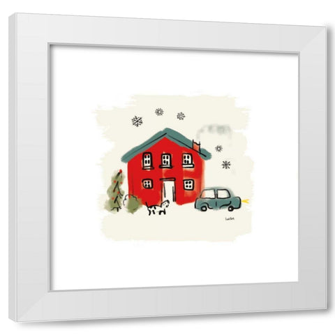 Winter Village VII White Modern Wood Framed Art Print by York, Leah
