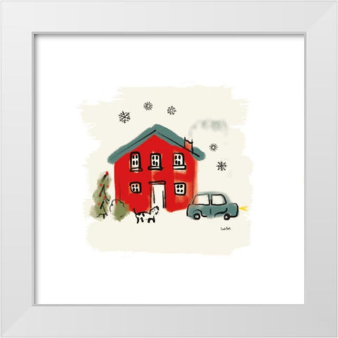 Winter Village VII White Modern Wood Framed Art Print by York, Leah