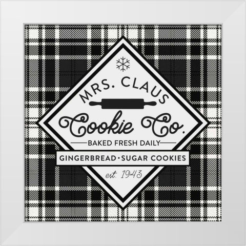 Plaid Holidays IV White Modern Wood Framed Art Print by Wild Apple Portfolio