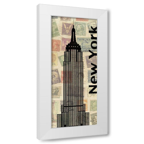 Via Mail III White Modern Wood Framed Art Print by Charron, Veronique