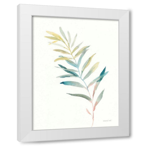 Greenery II White Modern Wood Framed Art Print by Nai, Danhui