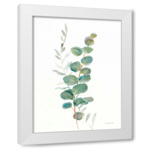 Greenery III White Modern Wood Framed Art Print by Nai, Danhui