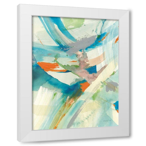 Spontaneous II White Modern Wood Framed Art Print by Nai, Danhui