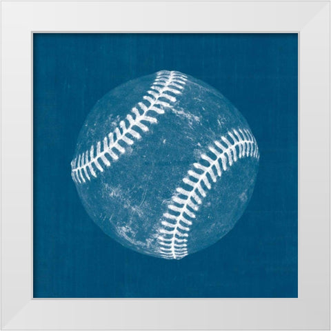 Ball Four Blueprint I White Modern Wood Framed Art Print by Wild Apple Portfolio
