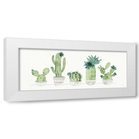 Sweet Succulents I Panel White Modern Wood Framed Art Print by Studio, Pela