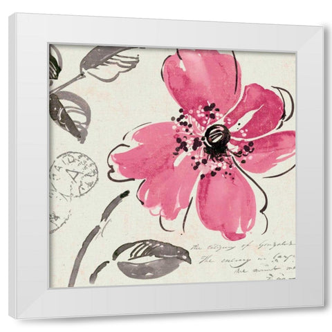 Windy I White Modern Wood Framed Art Print by Pela Studio