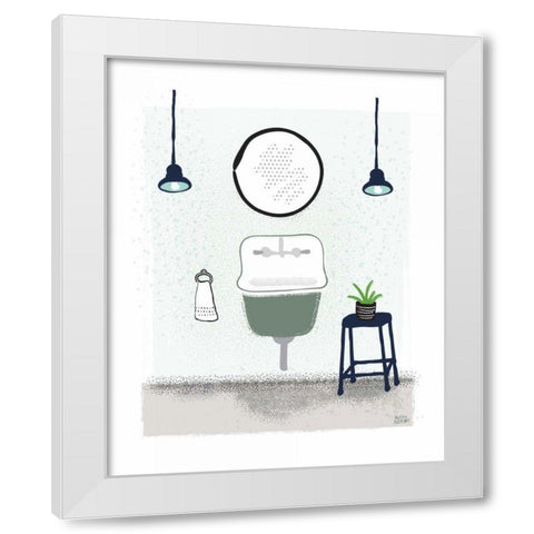 Bold Bath II BG White Modern Wood Framed Art Print by Averinos, Melissa