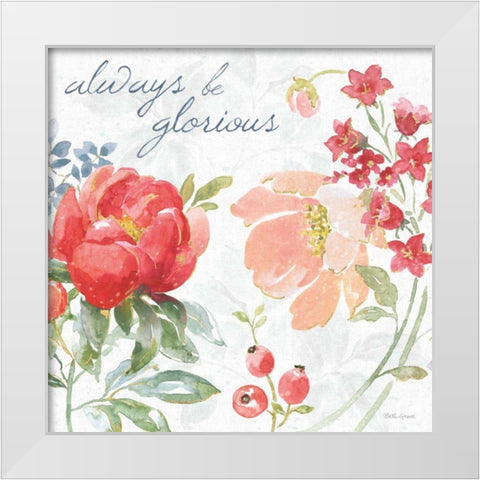 Floral Focus IV White Modern Wood Framed Art Print by Grove, Beth