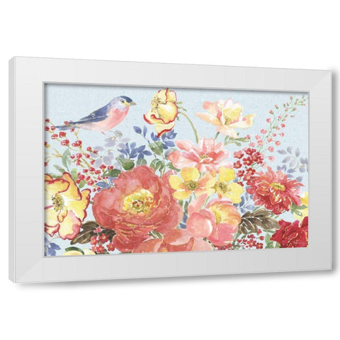 Floral Focus II Blue White Modern Wood Framed Art Print by Grove, Beth