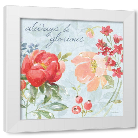 Floral Focus IV Blue White Modern Wood Framed Art Print by Grove, Beth