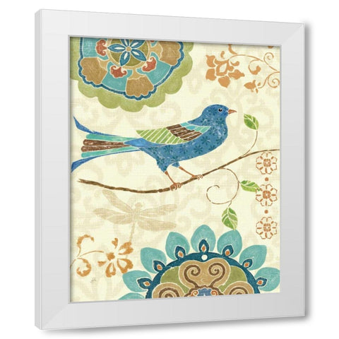 Eastern Tales Birds I White Modern Wood Framed Art Print by Brissonnet, Daphne