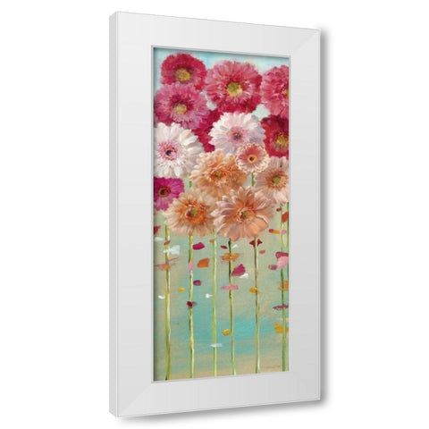 Daisies Spring I White Modern Wood Framed Art Print by Nai, Danhui