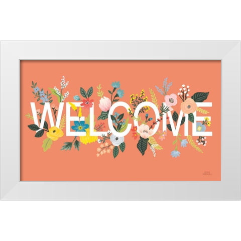 Wild Garden I Welcome White Modern Wood Framed Art Print by Marshall, Laura