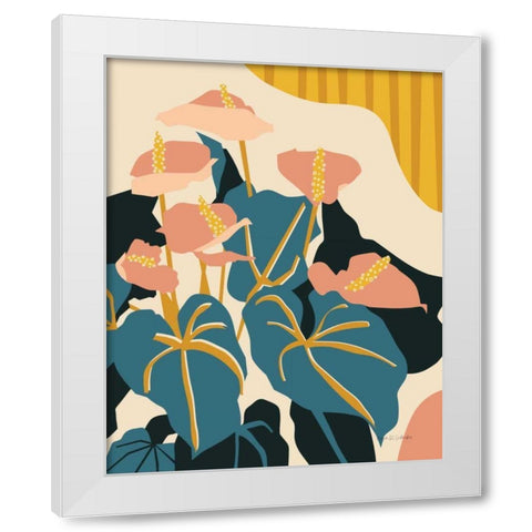 Anthurium White Modern Wood Framed Art Print by Gallagher, Megan