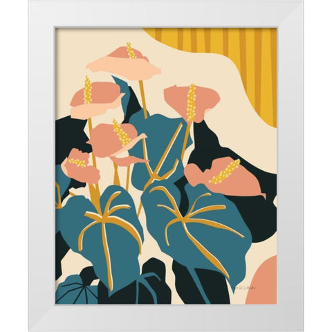 Anthurium White Modern Wood Framed Art Print by Gallagher, Megan
