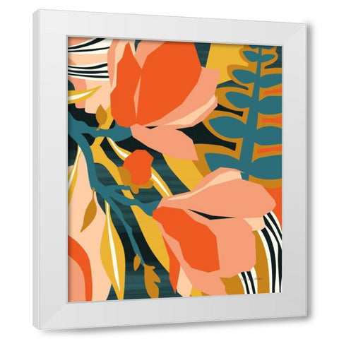 Blossoming White Modern Wood Framed Art Print by Gallagher, Megan