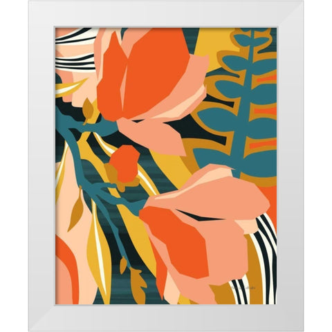 Blossoming White Modern Wood Framed Art Print by Gallagher, Megan