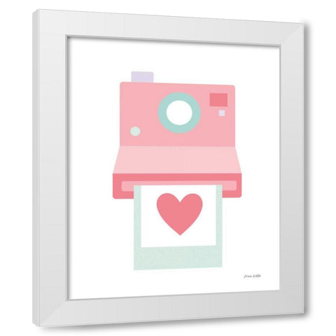 Camera Shy I White Modern Wood Framed Art Print by Kelle, Ann