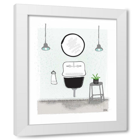 Bold Bath II Neutral White Modern Wood Framed Art Print by Averinos, Melissa
