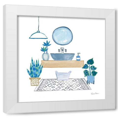 Relax I  White Modern Wood Framed Art Print by Zaman, Farida