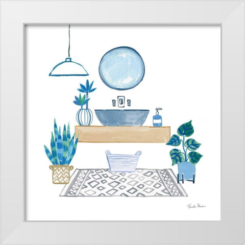 Relax I  White Modern Wood Framed Art Print by Zaman, Farida
