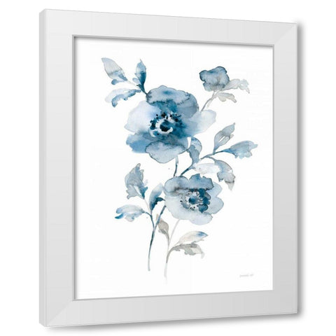 Blues of Summer II White Modern Wood Framed Art Print by Wild Apple