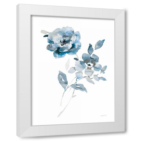 Blues of Summer IV White Modern Wood Framed Art Print by Wild Apple