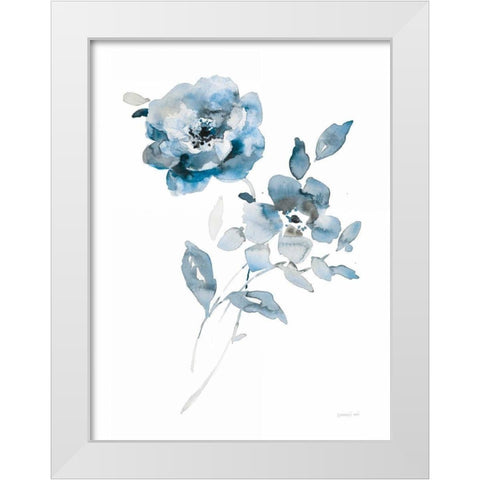 Blues of Summer IV White Modern Wood Framed Art Print by Wild Apple