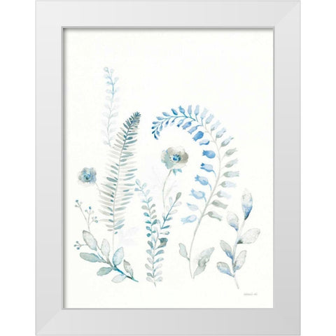 Malmo Garden II White Modern Wood Framed Art Print by Nai, Danhui