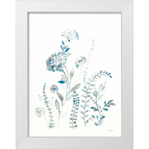 Malmo Garden III White Modern Wood Framed Art Print by Nai, Danhui