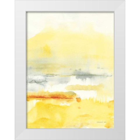 Saffron II White Modern Wood Framed Art Print by Nai, Danhui