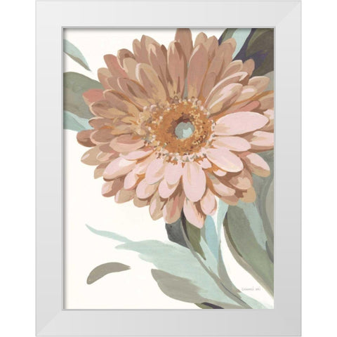 Jewel of the Garden II Pastel White Modern Wood Framed Art Print by Nai, Danhui