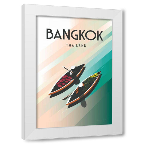 Bangkok Thailand White Modern Wood Framed Art Print by Escalante, Omar