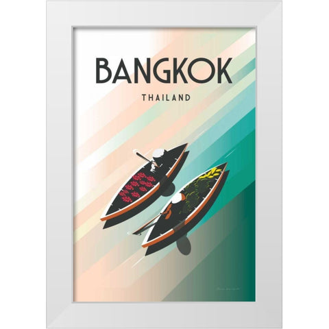 Bangkok Thailand White Modern Wood Framed Art Print by Escalante, Omar