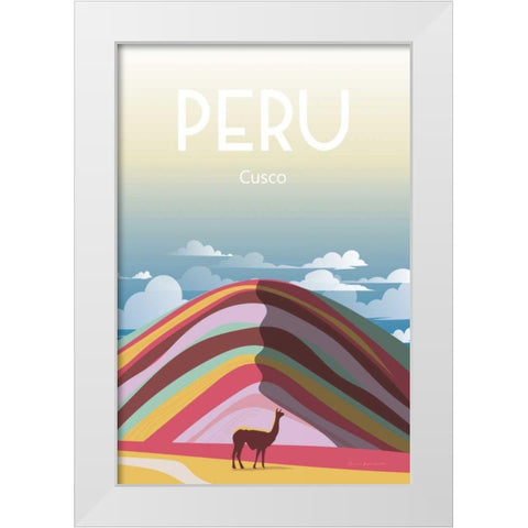 Peru White Modern Wood Framed Art Print by Escalante, Omar