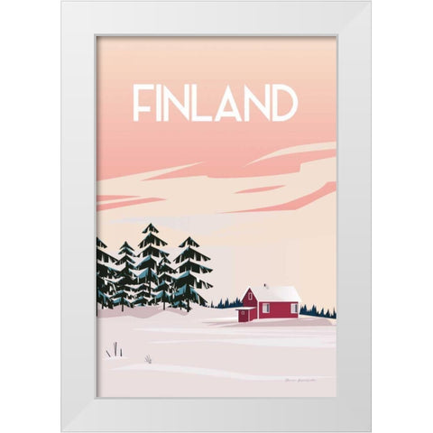 Finland II White Modern Wood Framed Art Print by Escalante, Omar