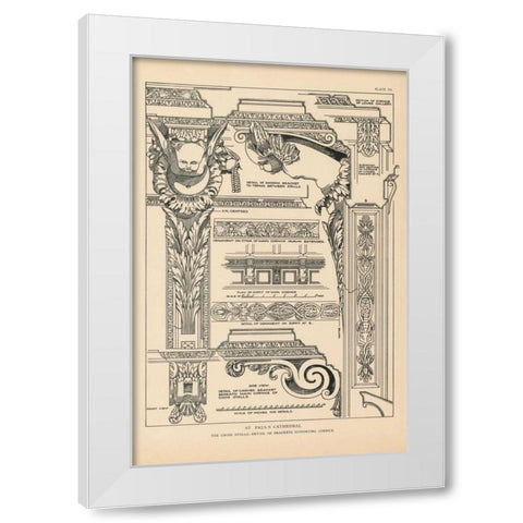 English Renaissance I White Modern Wood Framed Art Print by Wild Apple Portfolio