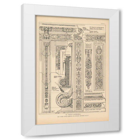 English Renaissance V White Modern Wood Framed Art Print by Wild Apple Portfolio