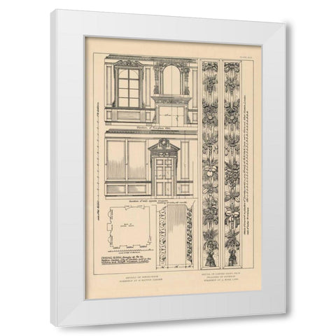 English Renaissance X White Modern Wood Framed Art Print by Wild Apple Portfolio