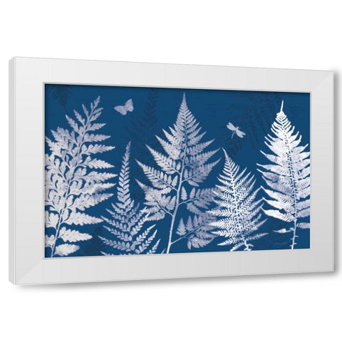 True Blue I White Modern Wood Framed Art Print by Pertiet, Katie